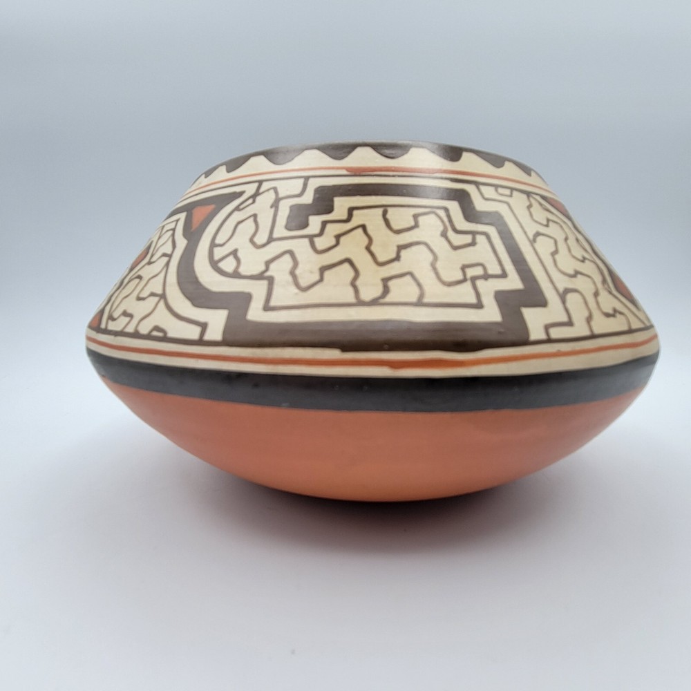 Shipibo Conibo Peruvian Pottery Bowl Handmade
