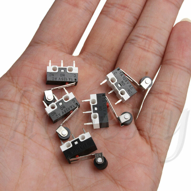 15X Ultra Mini Micro Switch Roller Lever Actuator Microswitch SPDT Sub Miniature