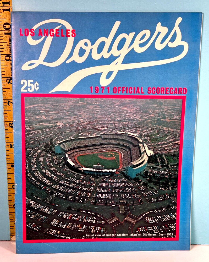 🔥1971 Los Angeles Dodgers Baseball Program vs Giants Unscored HIGH GRADE🔥