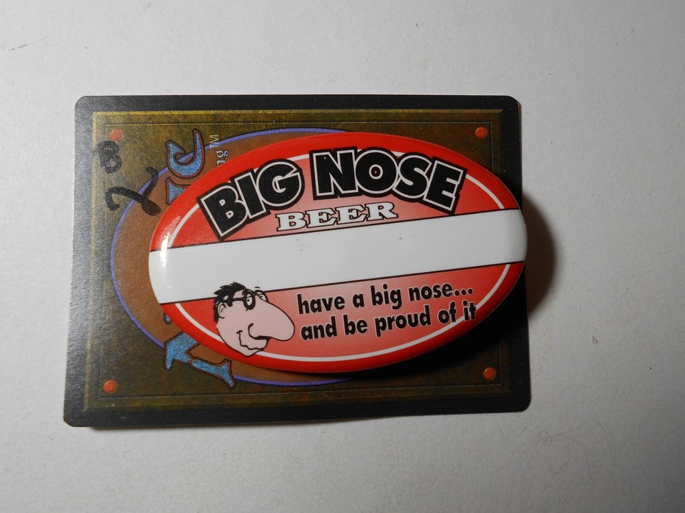 2-3/4" Big Nose Beer cello pinback button