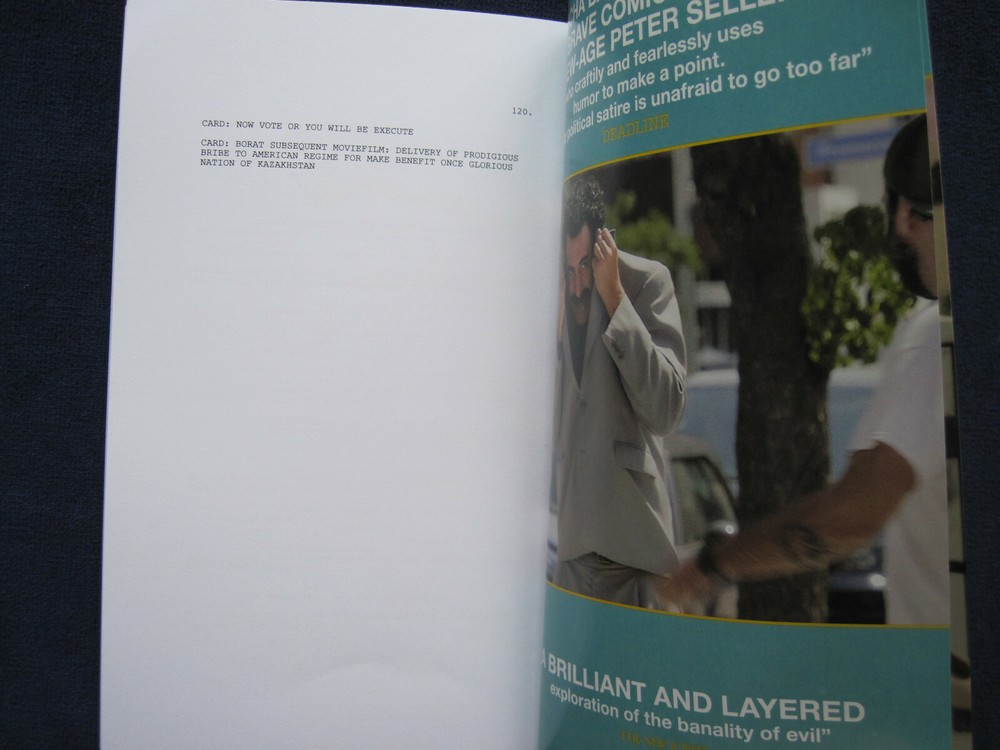 BORAT SUBSEQUENT MOVIEFILM - OSCAR CONSIDERATION SCRIPT - PB, 1st Edition