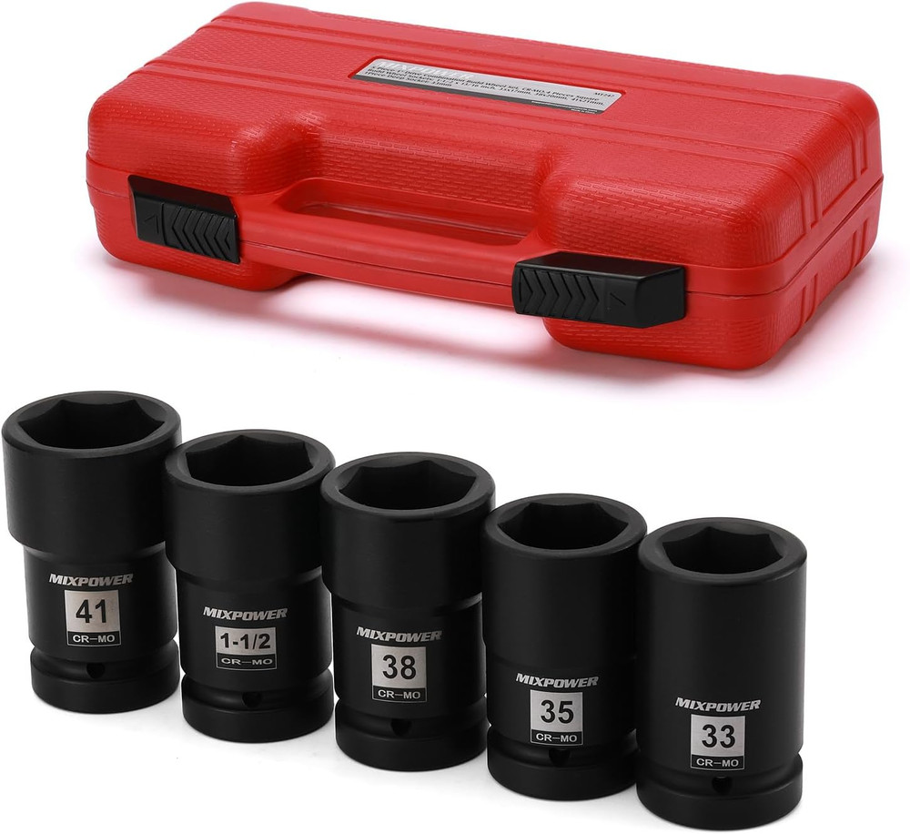1" Drive Budd Wheel Impact Socket Set 5PCS