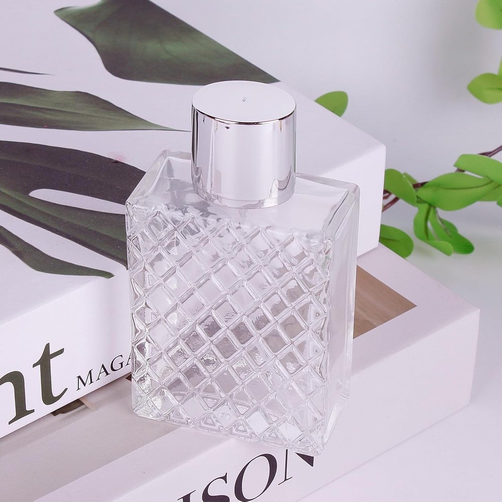 100ml/3.4oz Glass Perfume Atomizer Bottles, 2pcs Refillable Empty Perfume Bottle