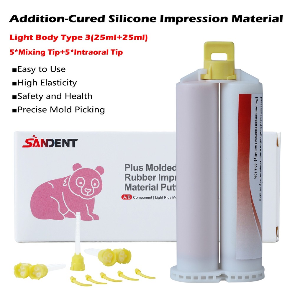 REGULAR SET Light Body Dental Impression Material VPS 50ml 5 Tips dk