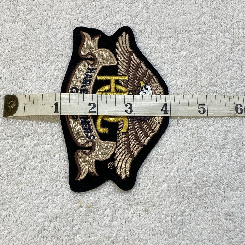 Eagle Gold 4" Patch ~ Harley Davidson Owners Group HOG H.O.G.