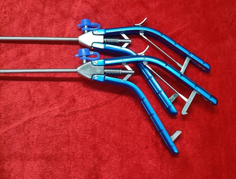 Laparoscopic Tenaculum Forceps 5mm Double Action Best Quality Reusable-2pc