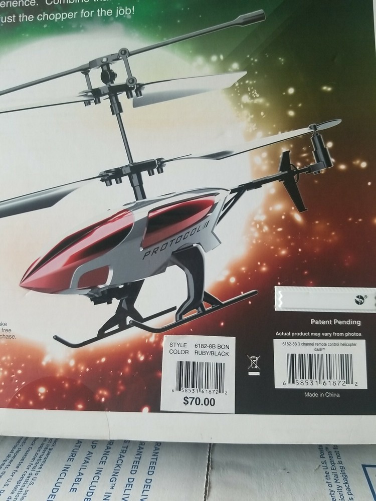 Protocol - Dash 3-Channel Remote Controlled Helicopter Drone - Ruby