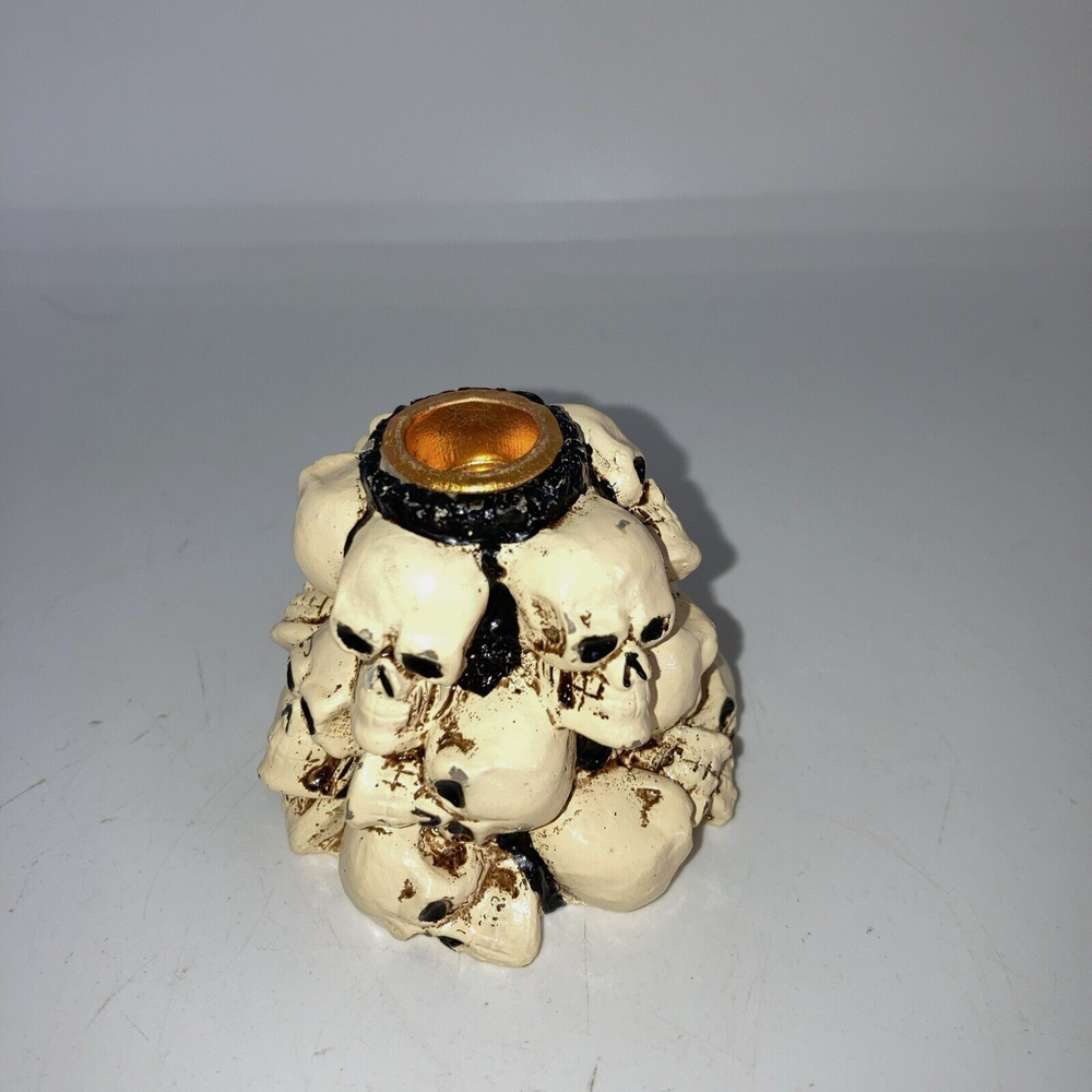 Stacked Skulls Skeleton Heads Incense Burner