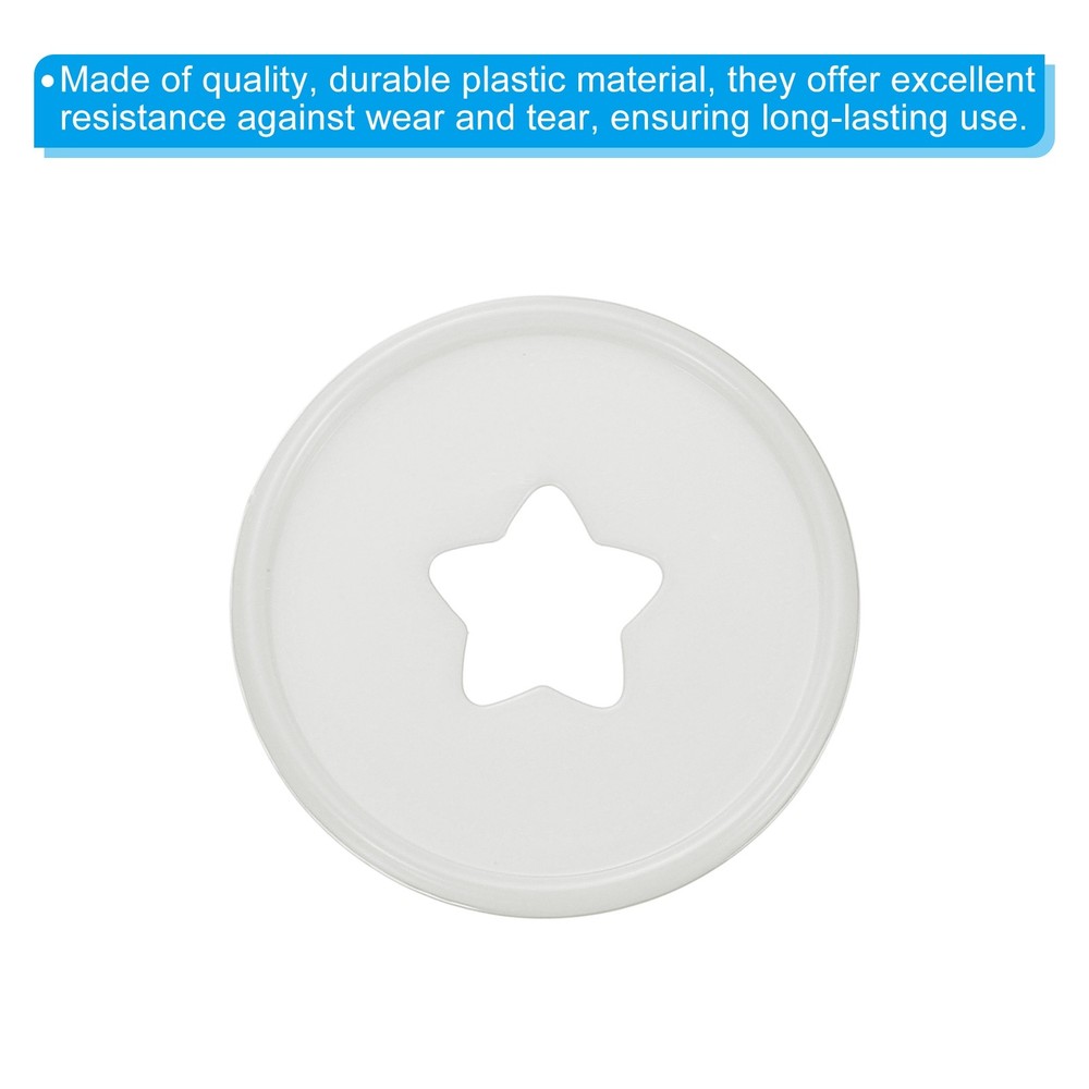 35mm Plastic Book Binding Discs, 33 Pack Expansion Discs Star, White