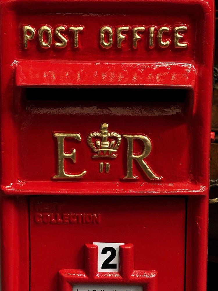 Metal Post Box. Bright Red, Comes With 2 Keys.