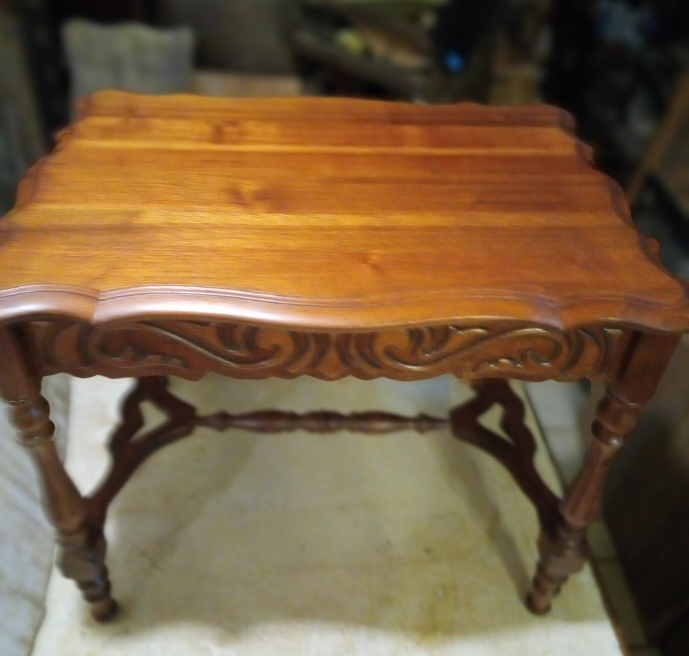 Walnut Carved Coffee Table / Side Table