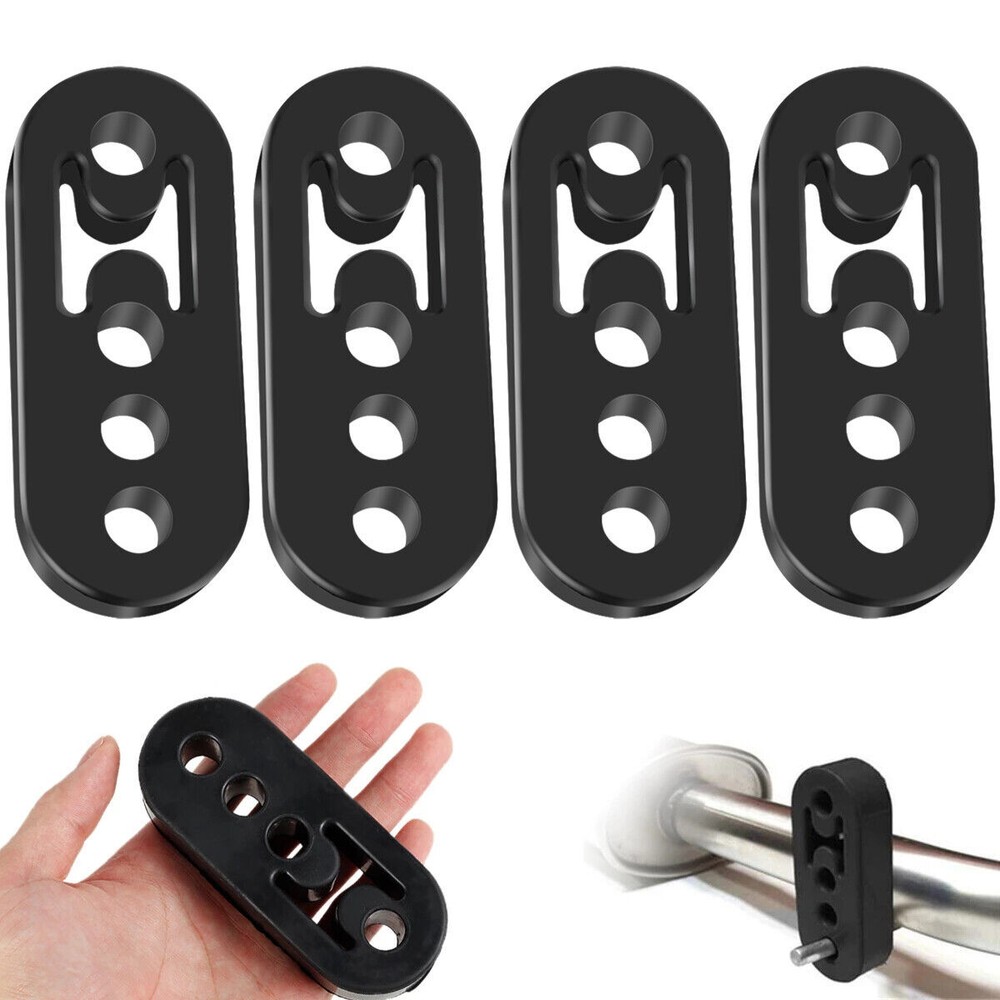 4Pc Universal Performance Polyurethane Rubber Exhaust Hangers Adjustable Muffler