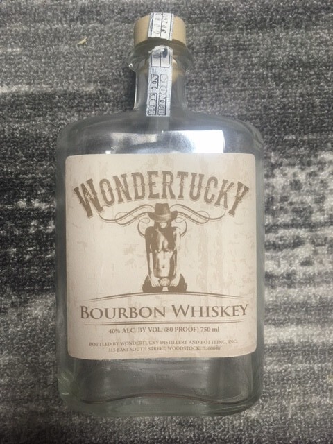 Wondertucky 750ML Bourbon Whiskey Bottle Excellent and Very Cool