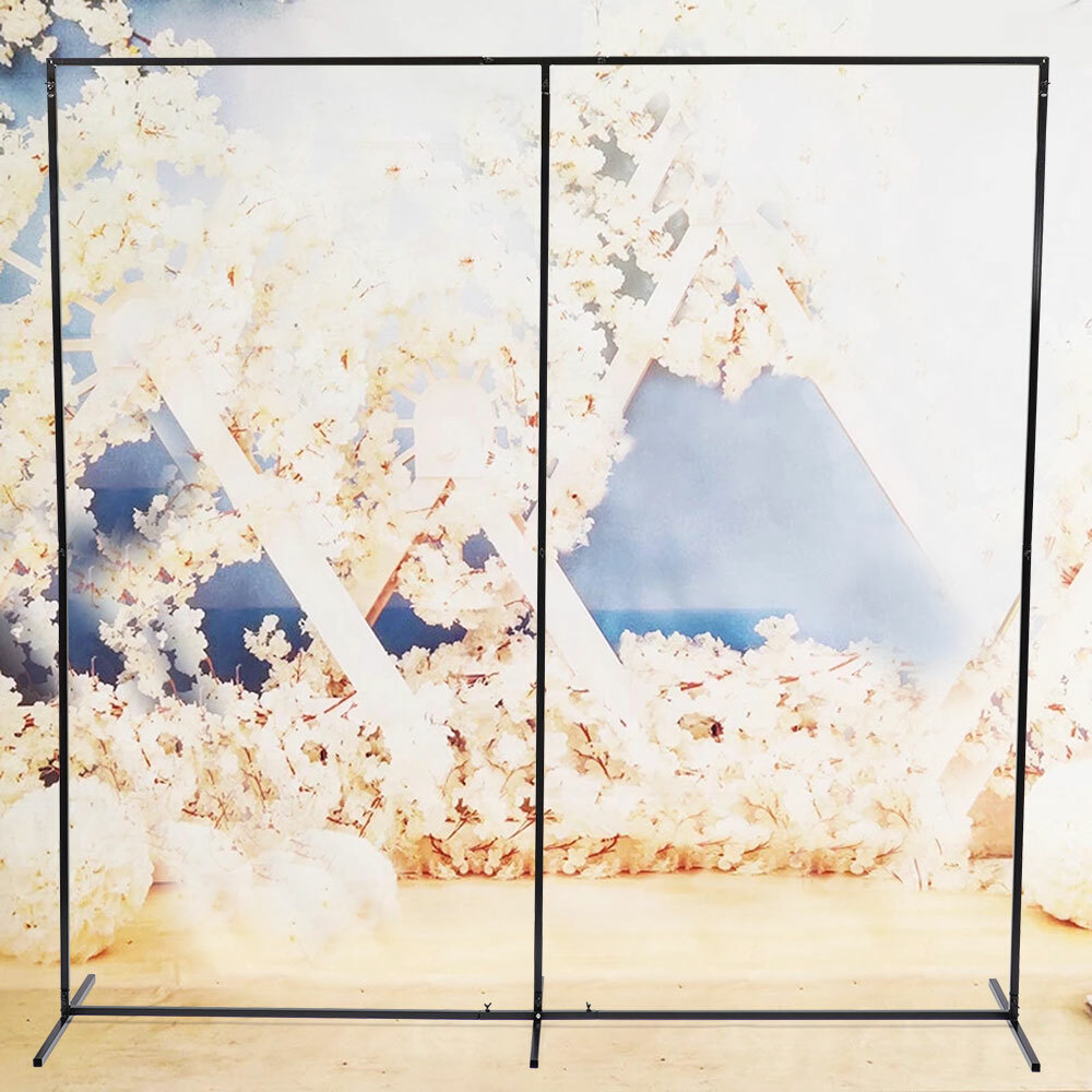 Wedding Party Backdrop Stand Metal 2.3m*2.3m Black Backdrop Frame for Ceremony