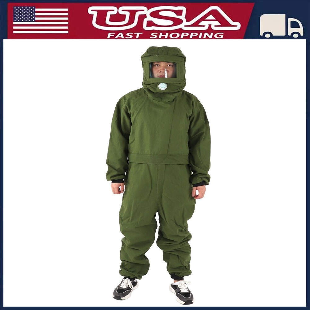 Sand Blasting Suit Protective Hood Splash Work Protection Protective Mask US