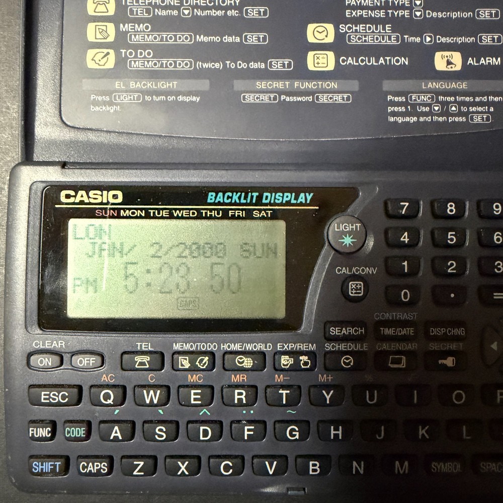 Casio Digital Electronic Handheld Diary SF-4985ER 256kb