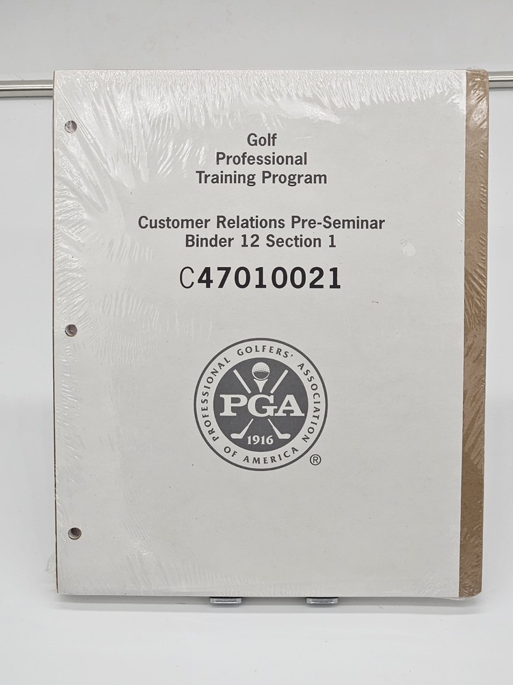 Golf Professional Training Program Binder 12 Section 1 C47010021 PGA New Sealed