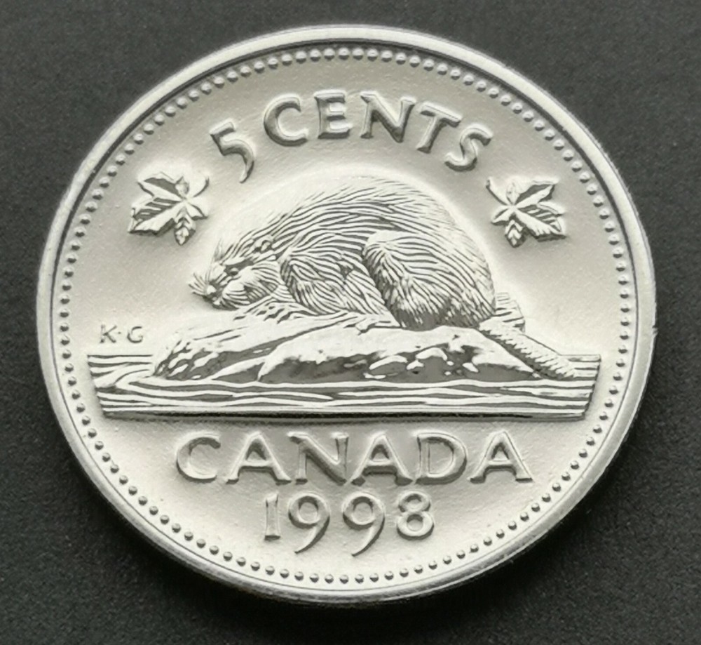 *** CANADA 5 CENTS 1998 W *** FROM MINT SETS *** BETTER DATE ***
