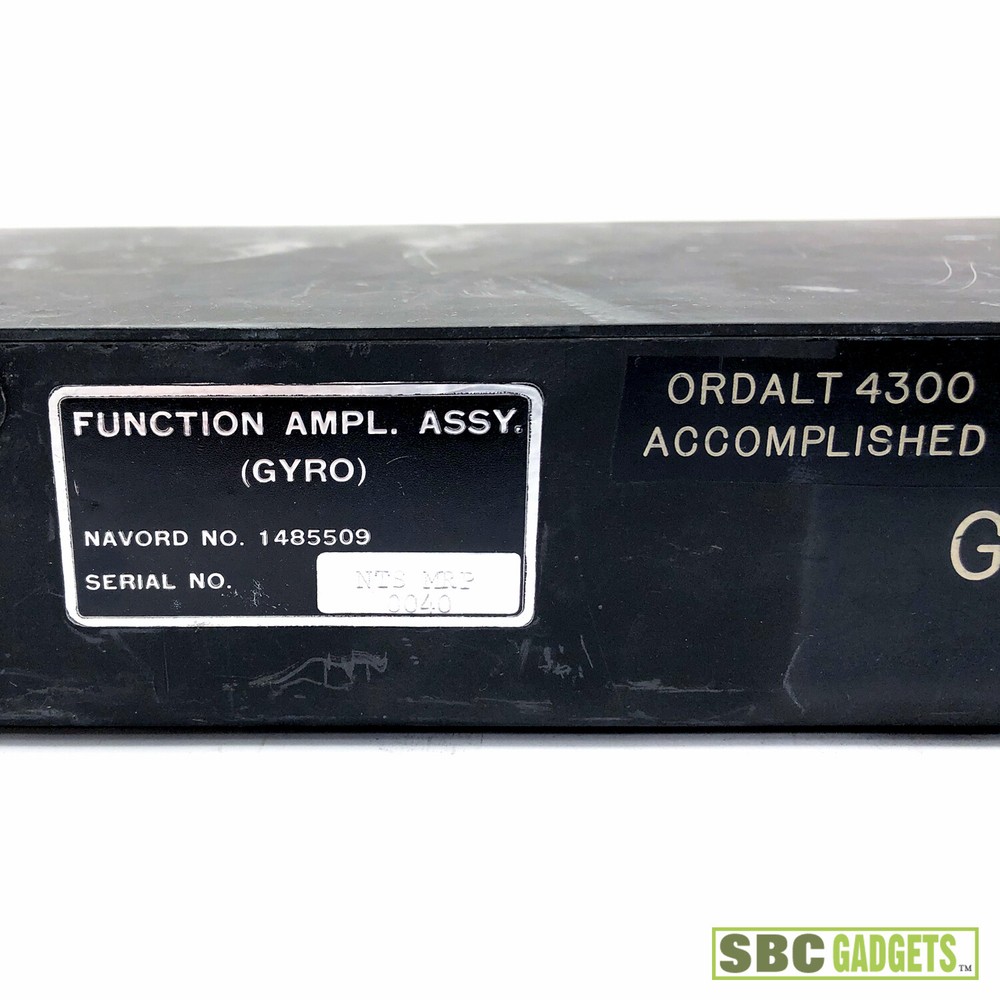 Vintage Navy Military Function Amplifier Assembly GYRO ORDALT 4300