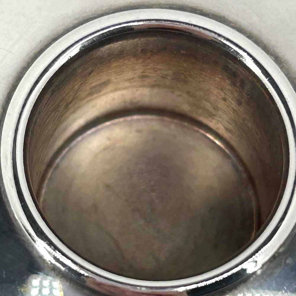Gorham VTG Rare E-PYC252 Silver Plate Pierced Candle Holder Stick Round Shape