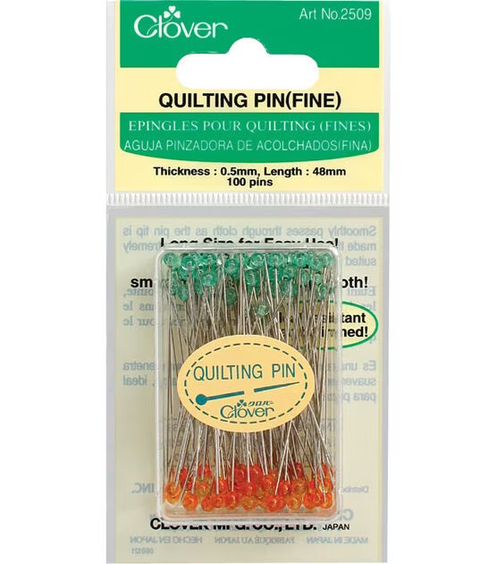 QUILTING PINS ~ 100 Count ~ Clover ~ FINE
