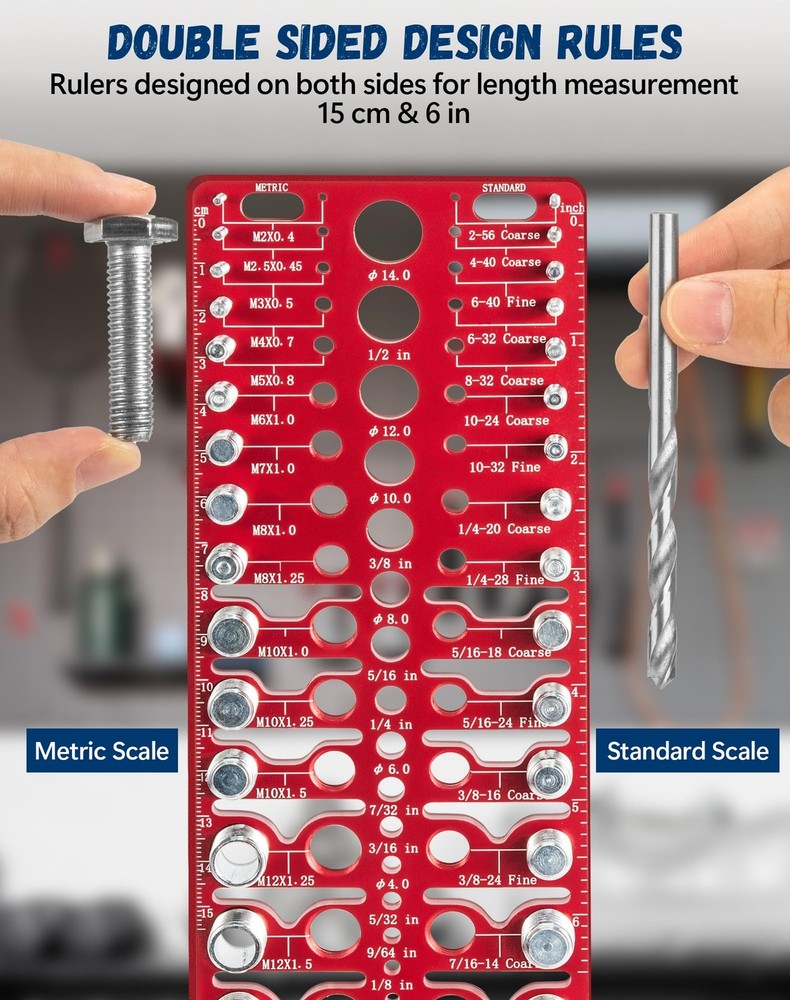 55 Nut and Bolt Thread Checker Thread Checker Standard and Metric