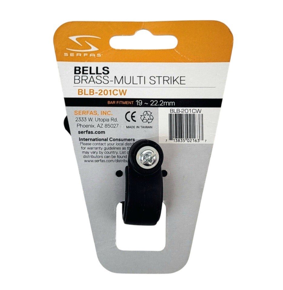 Serfas Brass-Multi Strike Bicycle Handlebar Bell - Pink - BLB-201CW