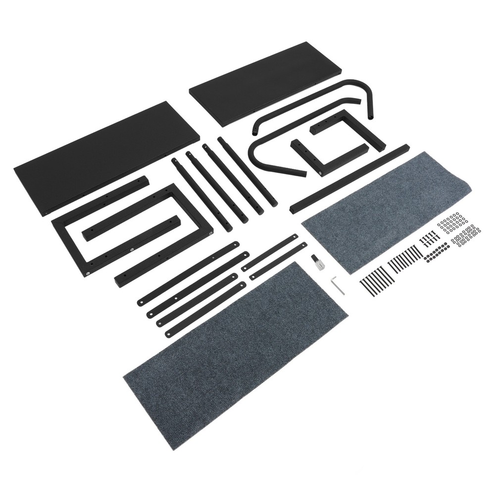 2 Step RV Steps with 2 Handrails w/Step Mat 660 lbs Load Capacity For Trailers