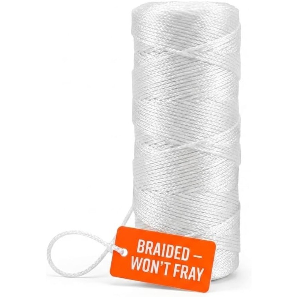 Bright White Twine String - #18 Strong Nylon String - 250 Ft Length - White