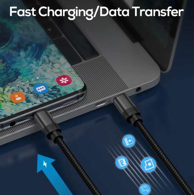 USB 3.0 Fast Charging Type C to A Cable - 3A Data Transfer, Nylon Braided...