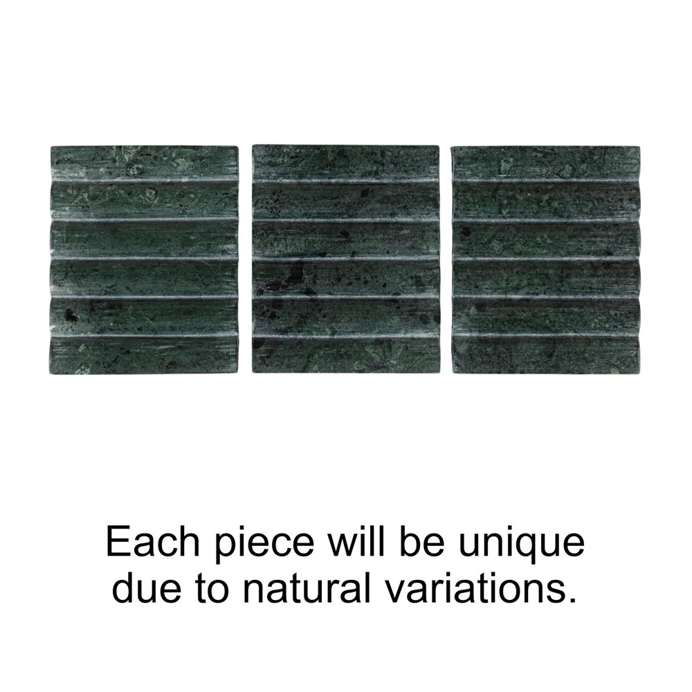 Hand-Carved Marble Soap Dish, Green