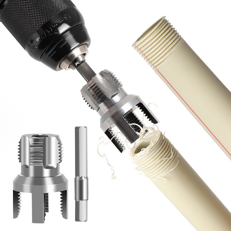 2X Integrated Internal & External Pipe Threading-Tool, PVC Pipe Threader Kit USA