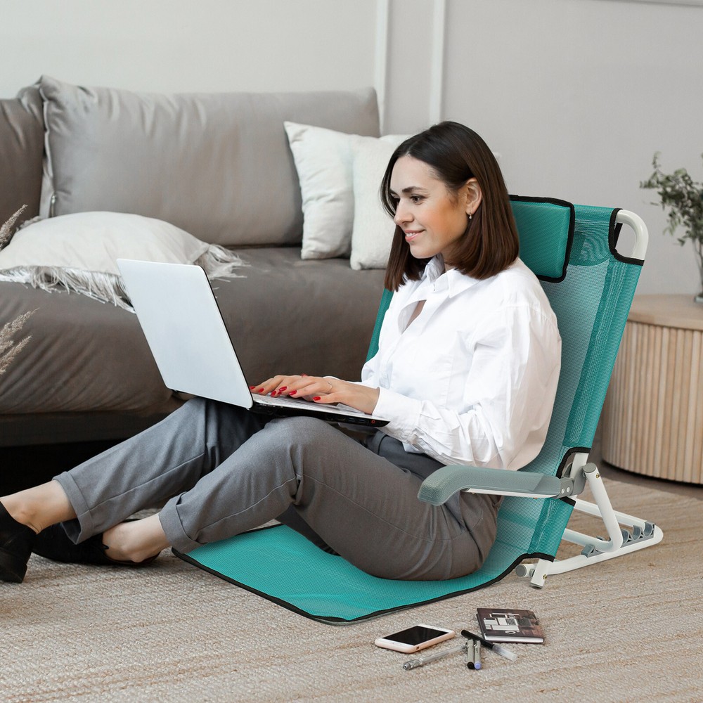 Foldable Adjustable Bed Backrest Support Sit-up Back Rest Bed Chair 198.42 lbs