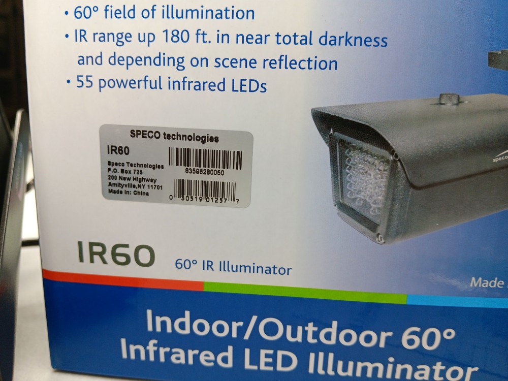 SPECO TECHNOLOGIES IR60 Infrared LED Illuminator