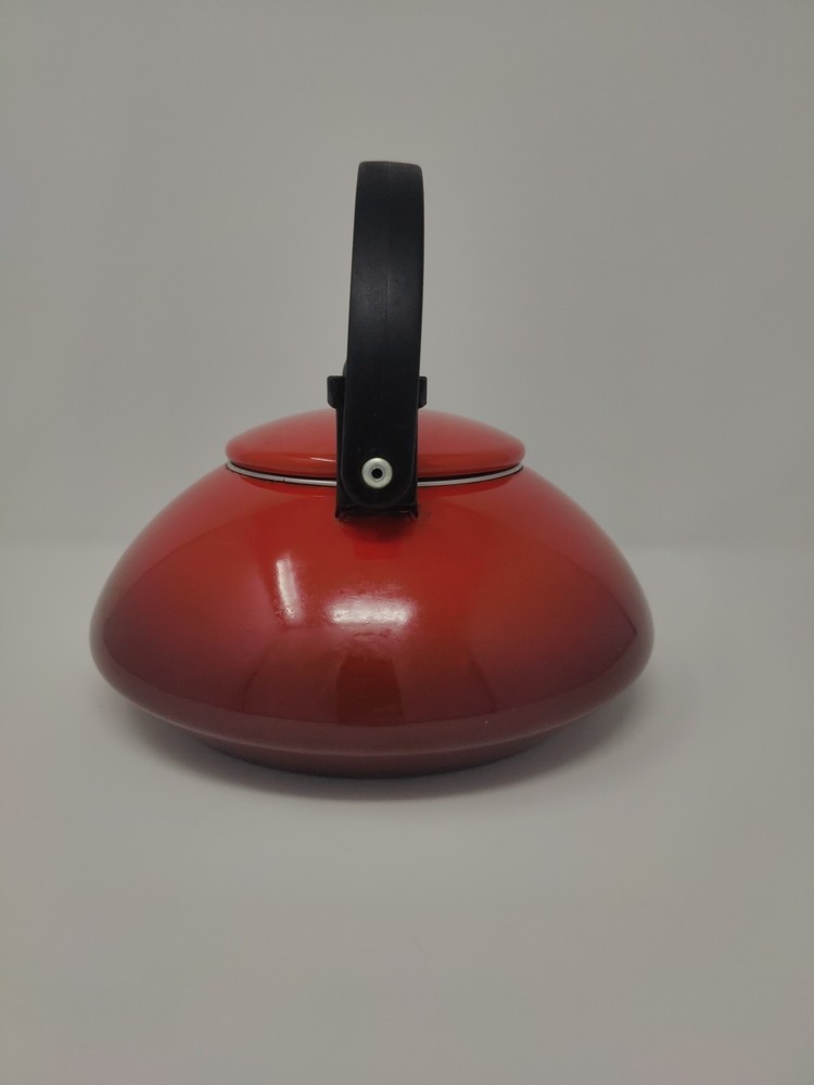 Le Creuset Red Enameled Steel Tea Kettle
