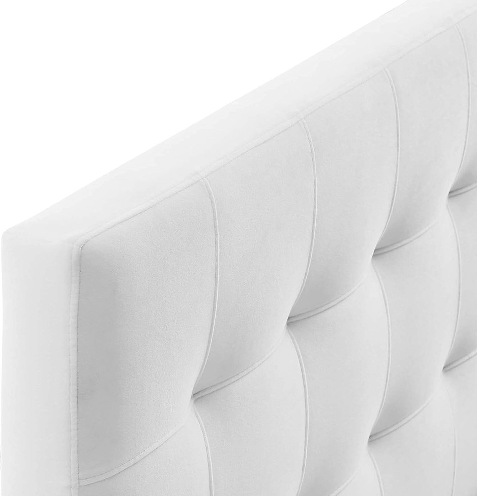 Modway Lily Biscuit Tufted Full Performance Velvet Headboard, White