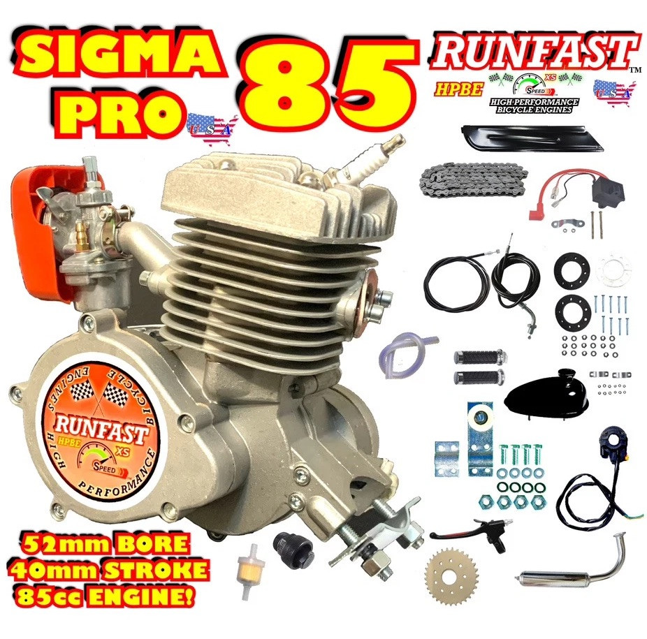 SIGMA-85 Engine Kit 52MM-2 Stroke Bicycle Engine Gas Motor Kit 85CC