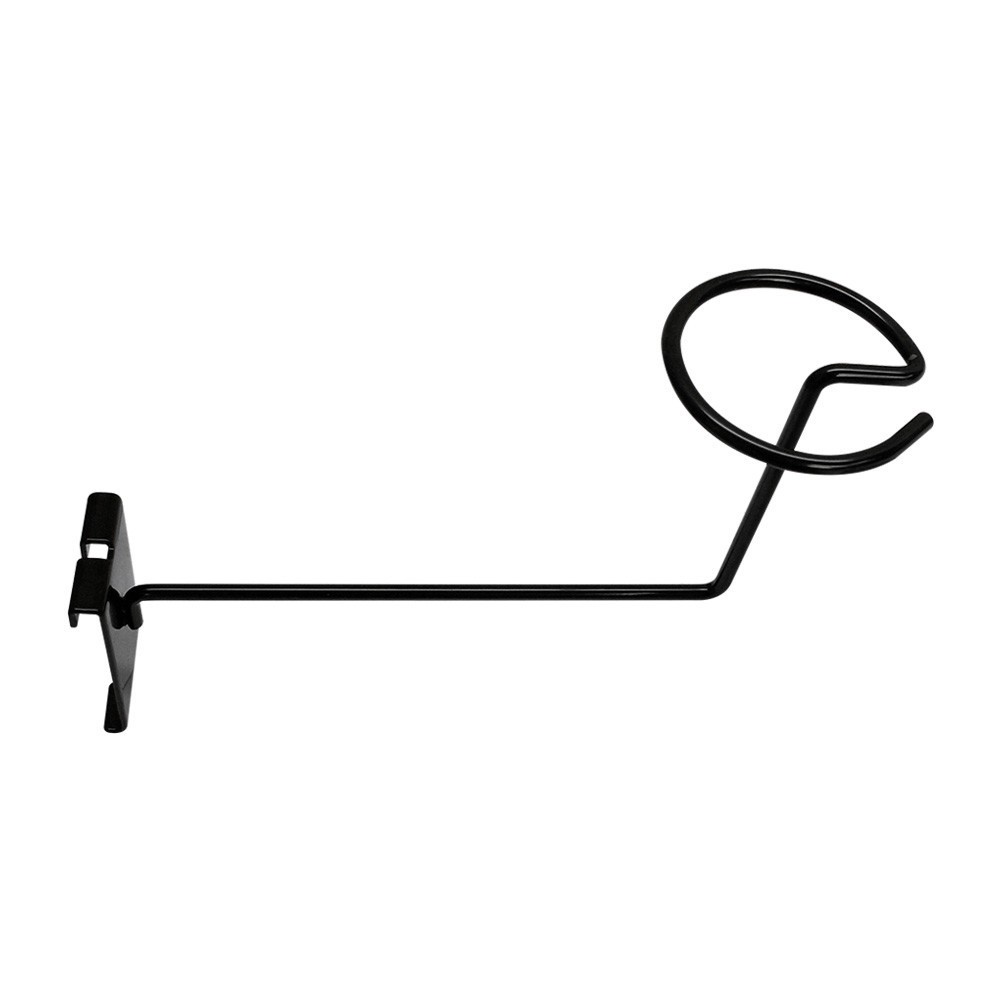 Gloss Black Hat Holder for Gridwall Panel Single Cap Display Hook Wire Grid