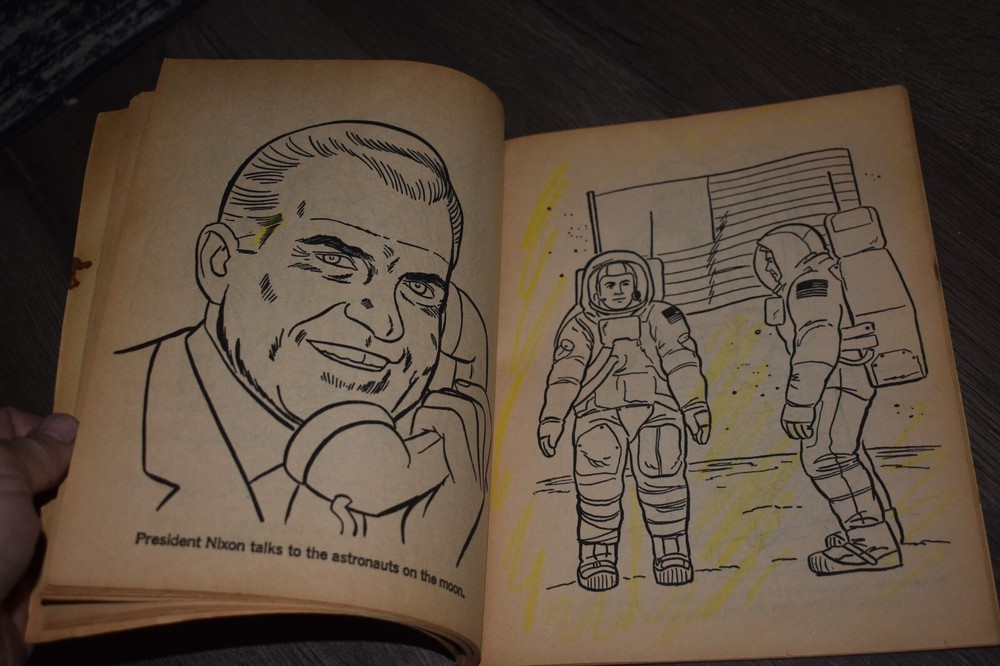 Apollo Man on the Moon Coloring Book 1960s space program