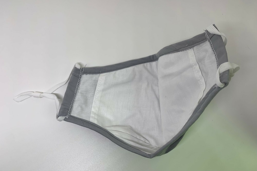 3 Pack Fabric 3 layers Cloth Reusable Washable,Adjustable Strap Face Masks, Gray