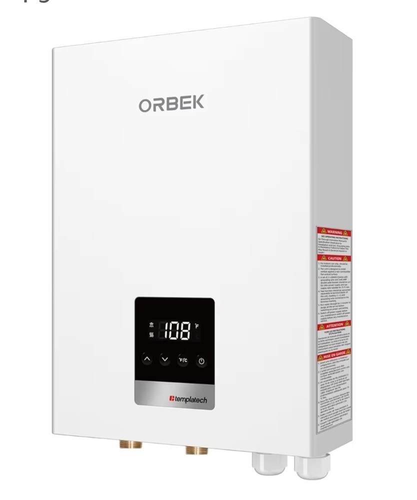 14kW Tankless Water Heater Electric, ORBEK 240 Volt On Demand Instant Hot Wat...