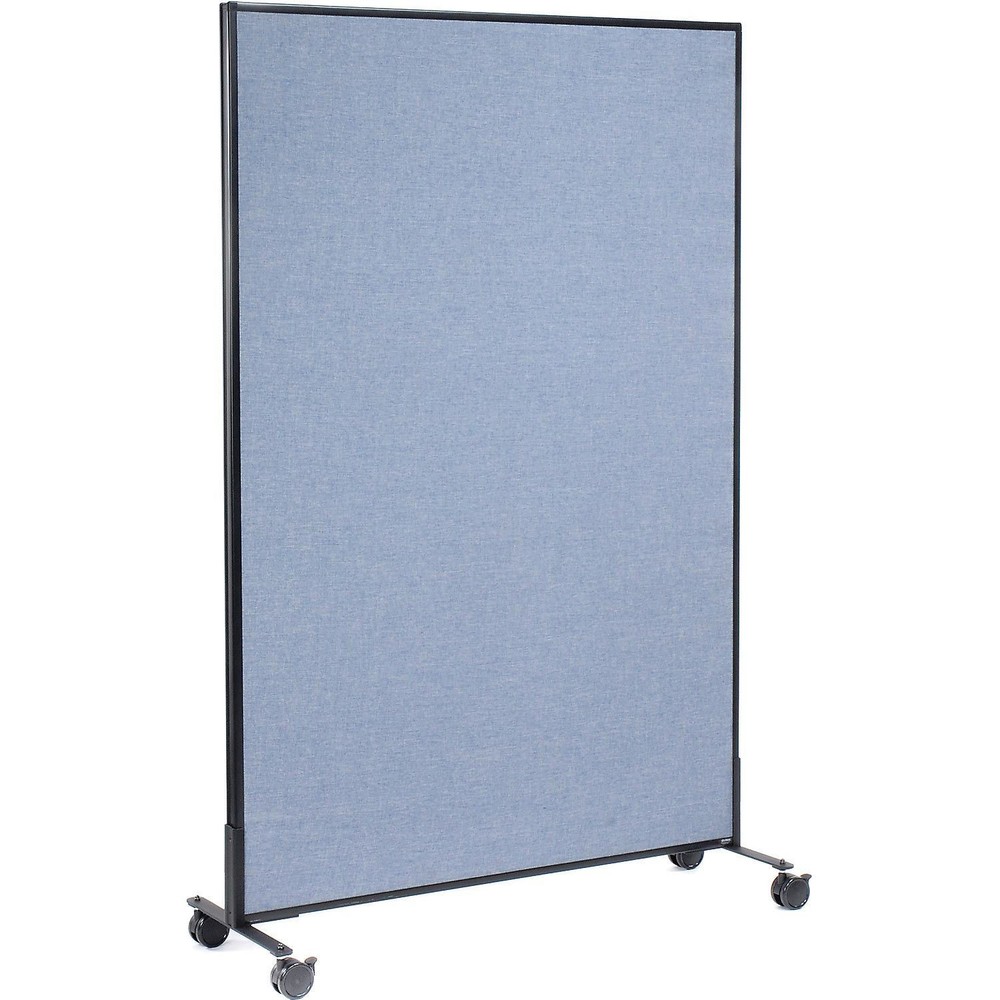 48-1/4"W x 99"H Mobile Office Partition Panel Blue