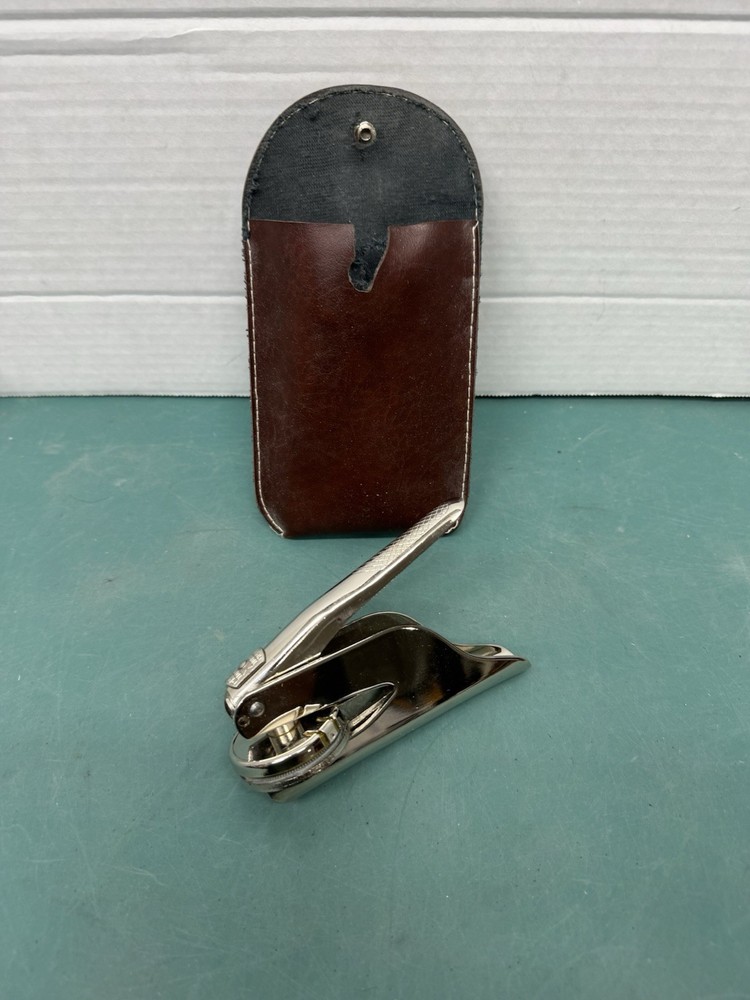 Stamp Embosser Official Pocket Seal W. Case