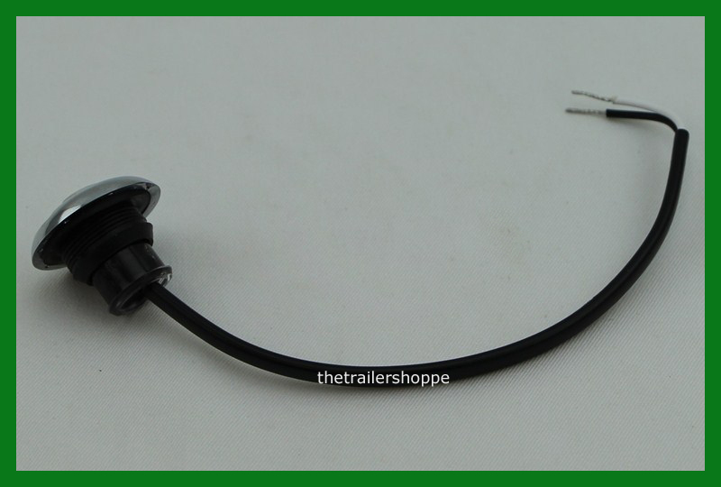 Mini 3/4" Round Grommet Mount Accent Plate Light 1 White LED -Chrome