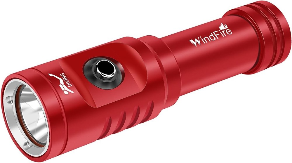 WINDFIRE TS08 Dive Light Super Bright, Scuba Flashlight Red-TS08