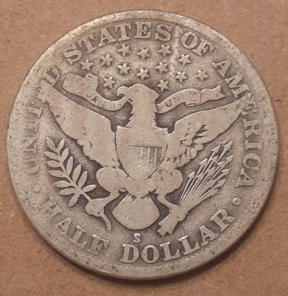 1915 S BARBER HALF DOLLAR
