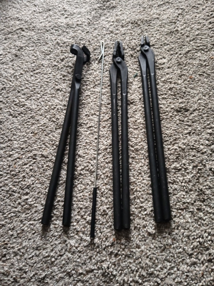 Blacksmith Fire Tools Kit Set for Metal Work 4 Pieces