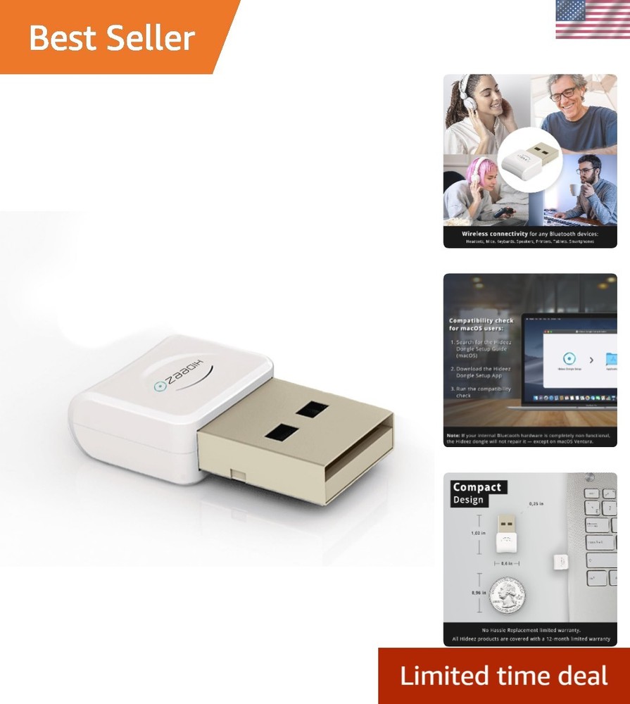 USB Bluetooth Adapter - Broad Compatibility and Easy Setup for Users