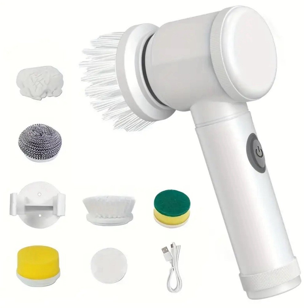 Handheld Folding Electric Cleaning Brush Wireless Portable Dish Set