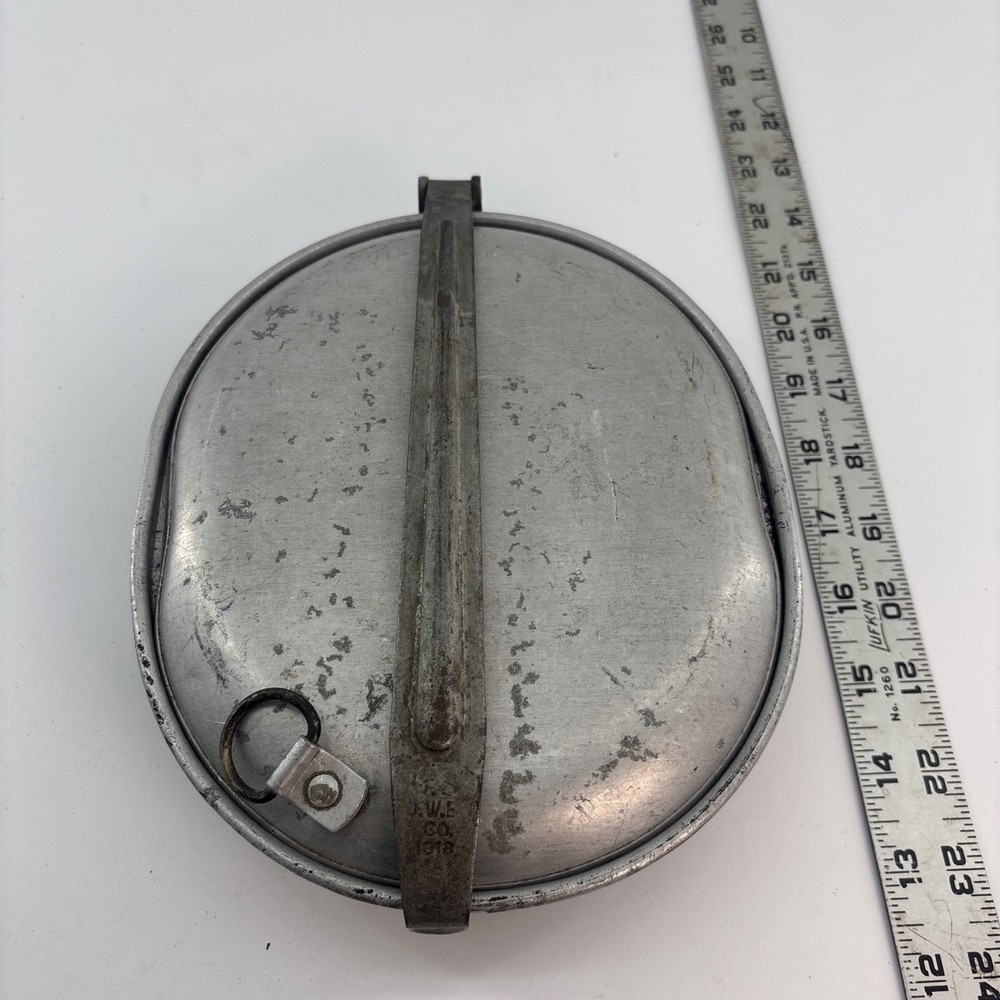 ORIGINAL WW1 US ARMY MESS KIT-DATED 1918 With Fork